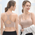 Crass-Cross Back Bra Sportive Strappy të mbushura